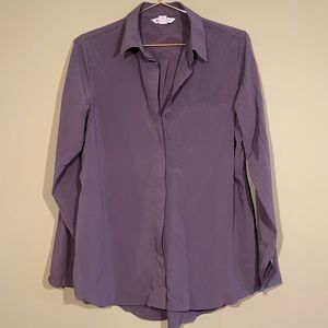 Athleta Urbanite 2.0 Dusk Violet Long Sleeve Button Down Shirt